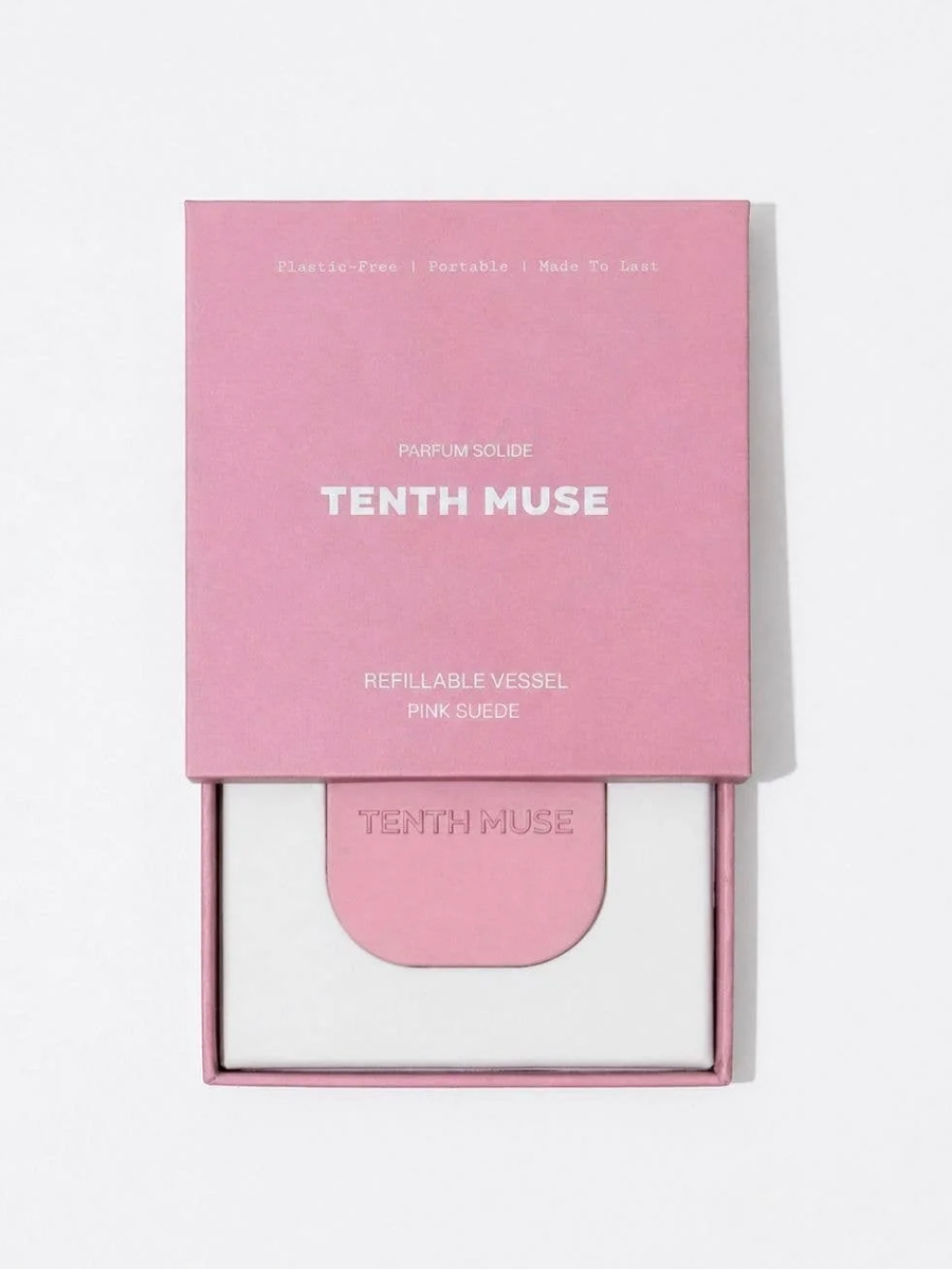 Refillable Vessel Pink Suede